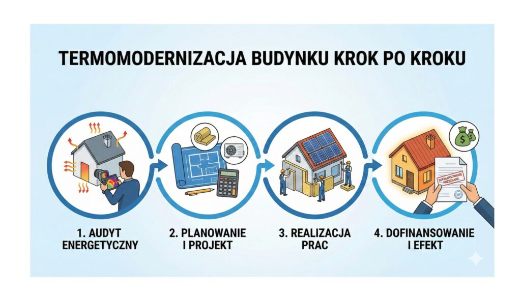 Termomodernizacja budynku krok po kroku – od audytu po dofinansowanie